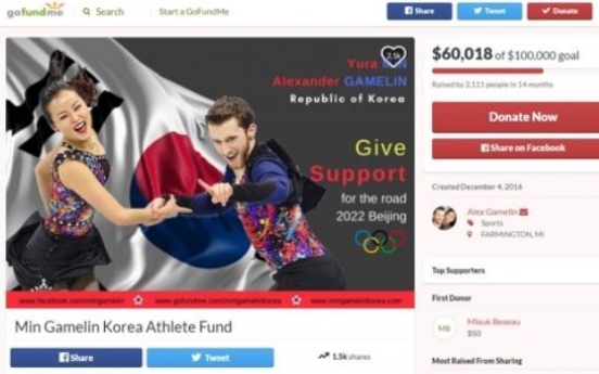 [PyeongChang 2018] S. Korean ice dancers start raising funds for Beijing Olympics