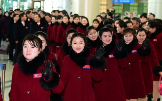 NK cheerleaders and athletes return home