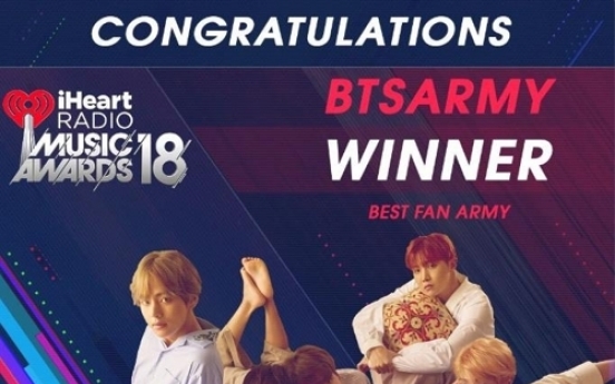 BTS wins Best Boy Band at 2018 iHeartRadio awards in US