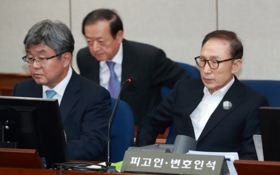 Ex-President Lee asks for selective attendance at court hearings