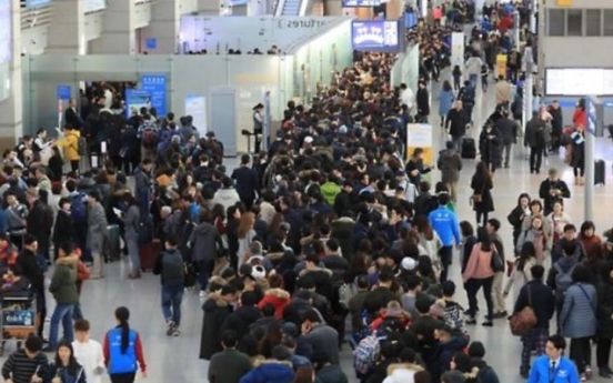 Korea's int'l air passenger traffic jumps 12.5% last month