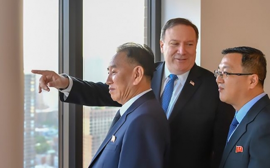 Pompeo meets top NK nuclear negotiator in NY