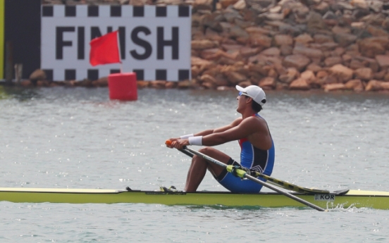 Korea wins 3 silver, 1 bronze in rowing