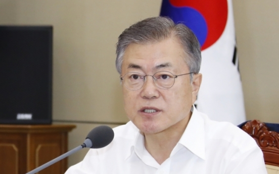 Moon urges complete measures to reduce damage from typhoon