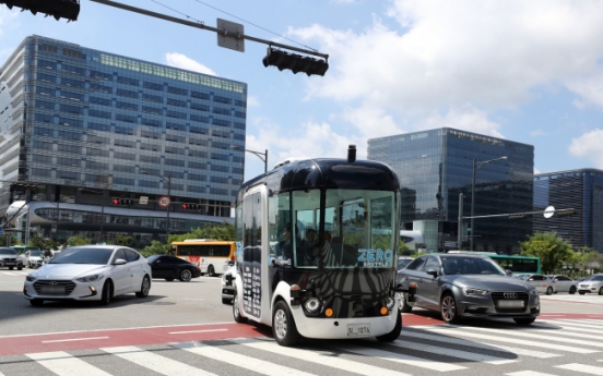 Korea’s autonomous shuttle begins test run