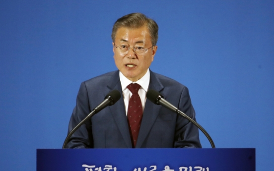 Moon calls for swift resumption of NK-US denuclearization talks