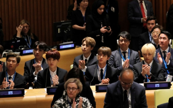 [Photo News]  K-pop boy band BTS at UN