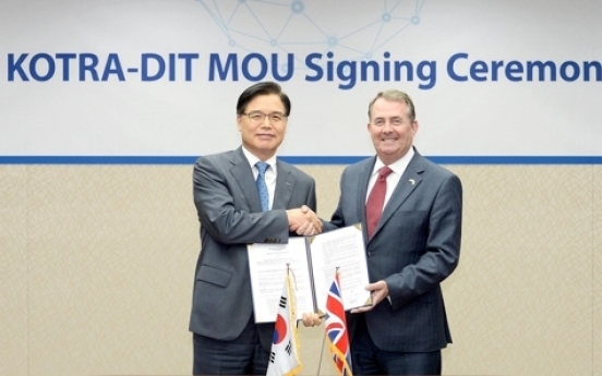 S. Korea, UK sign MOU for expanded trade partnership