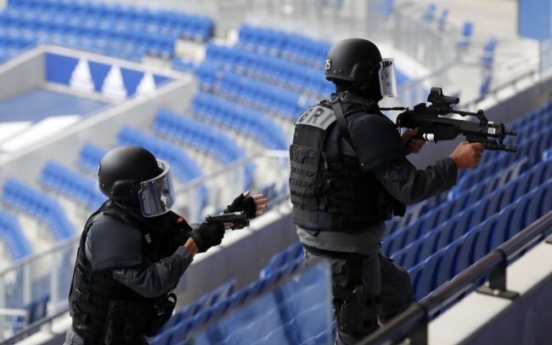 EU security chiefs, Sessions hold stadium terrorism exercise