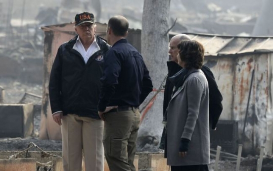 Trump tours Paradise area, calls wildfire a ‘really bad one’