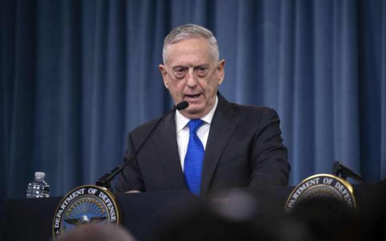 Korea, US to scale back military drill next spring: Mattis