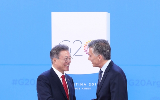 Moon pitches people-centered economy at G-20 summit