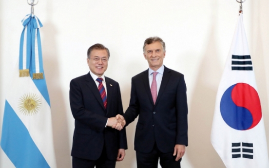 Leaders of Korea, Argentina agree to improve ties, support FTA negotiations