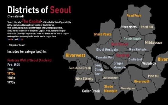 'Cannabis Port’: Reddit user’s Seoul map shows districts in colorful English names