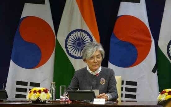 Top diplomats of S. Korea, India agree on arms industry cooperation, people-to-people exchanges