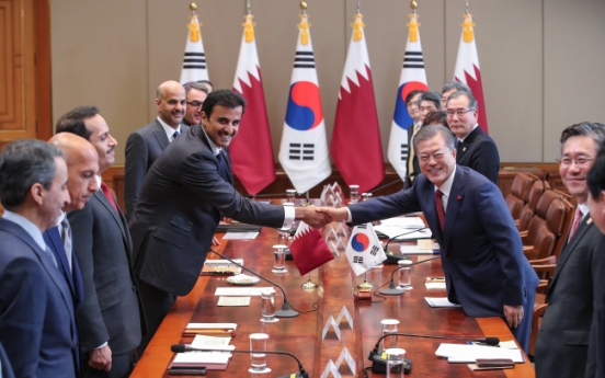 Leaders of S. Korea, Qatar hold summit over bilateral ties