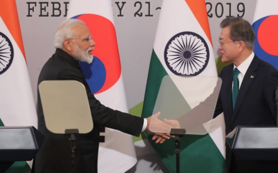 Korea, India agree to strengthen defense cooperation, economic ties