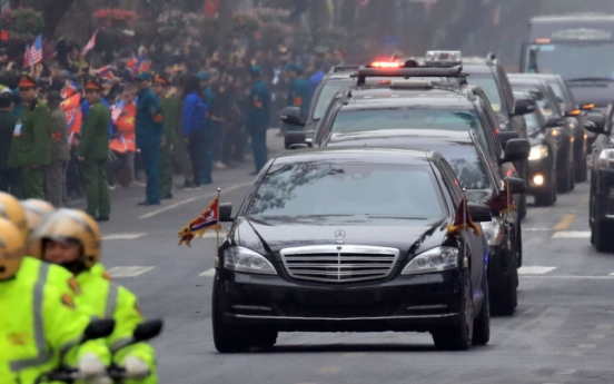 N. Korean leader arrives at Hanoi hotel