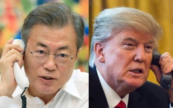 Moon, Trump discuss outcome of US-N. Korea summit