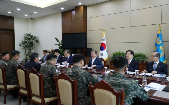 Moon orders military to fully implement inter-Korean deal on easing tensions