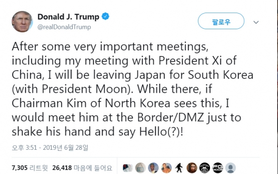 Trump offers to meet Kim at inter-Korean border