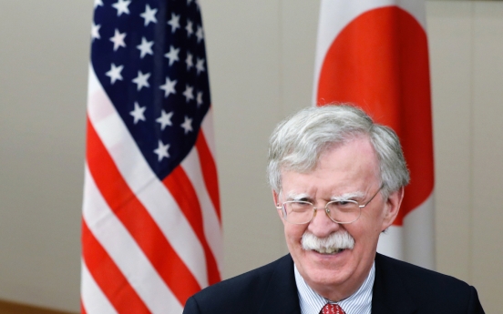 Bolton in Seoul amid regional trade row, Hormuz issue