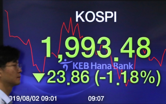 Seoul stocks open lower on trade tensions