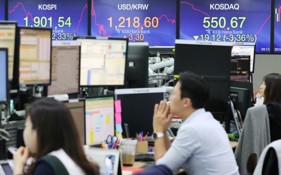 Kospi dips under 1,900 for first time in 3 years