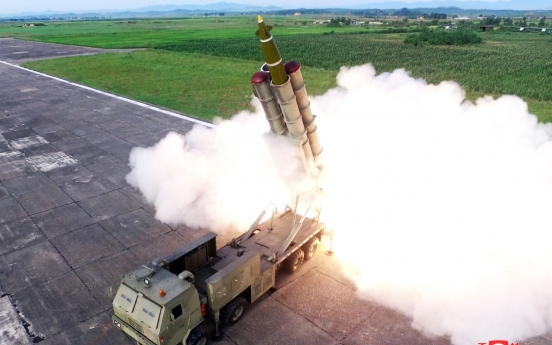 N. Korea says it tested new super-large multiple rocket launcher