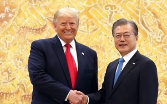 Moon, Trump to hold talks Monday on peace process in New York