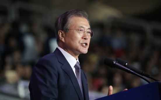 Moon asks Koreans abroad to support 2032 peace Olympics bid