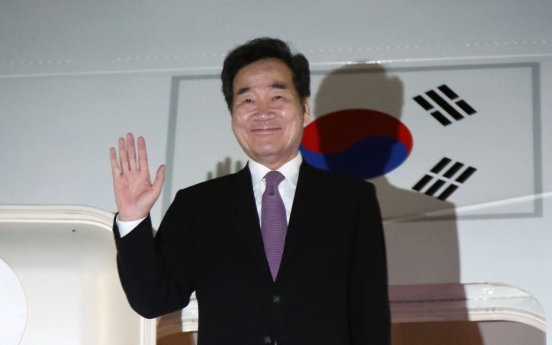 S. Korean PM leaves for Japan to attend emperor's enthronement event, meet Abe