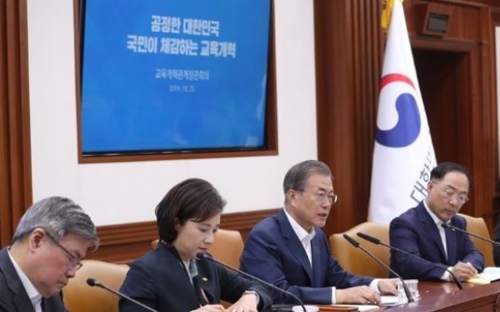 Moon calls for 'drastic' change in college entrance exam system