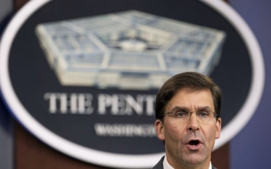 US Defense Secretary Esper to visit S. Korea next week