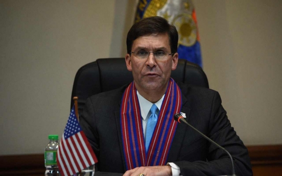 Esper refuses to speculate on US troops reduction in S. Korea