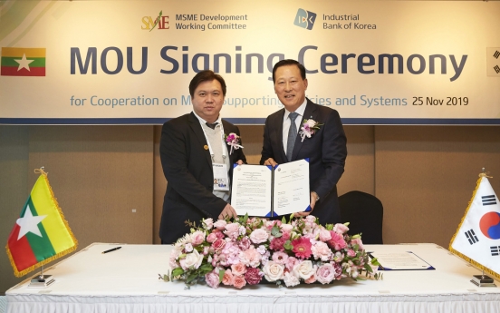 IBK seals partnership with Myanmar’s SME policy headquarters