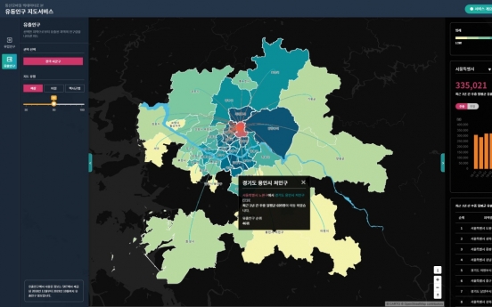 SKT, Statistics Korea unveil foot traffic map