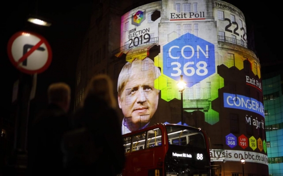 UK exit poll suggests majority for Johnson's Conservatives