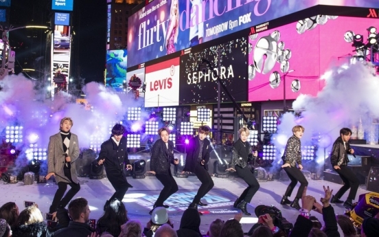 BTS perform at Times Square on New Year's eve