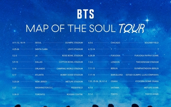 BTS announces beginning of new world tour in April