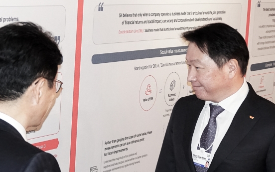 SK Chairman Chey Tae-won advocates social value measurement model in Davos