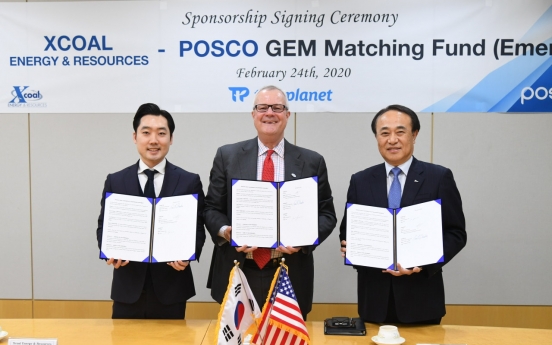 Posco creates social project fund with US’ Xcoal