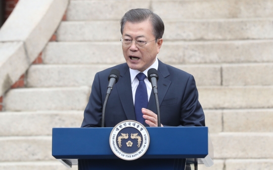 Moon says Korea can overcome COVID-19 crisis, makes overtures to N. Korea, Japan