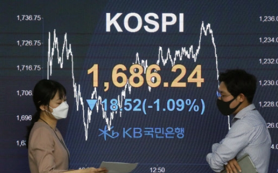 Seoul stocks down after strong 2-day rebound, Korean won falls