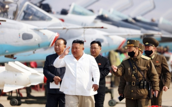 NK leader Kim inspects air defense unit