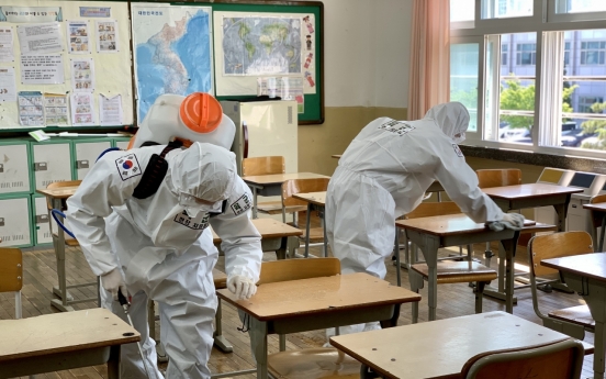 Military joins disinfection efforts as S. Korea prepares for eased social distancing