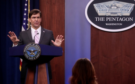 Esper says he is confident of USFK troops readiness