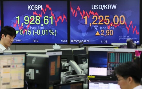 Seoul stocks close nearly flat on mixed economic data