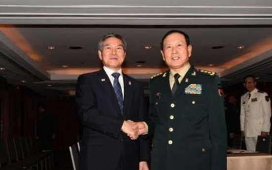 S. Korean, Chinese defense chiefs vow enhanced cooperation in defense ties, virus response