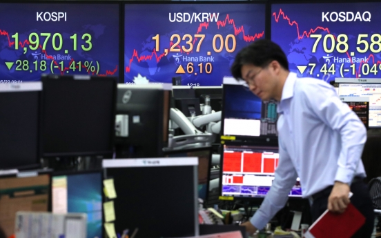 Seoul stocks snap 5-day winning streak on US-Sino dispute